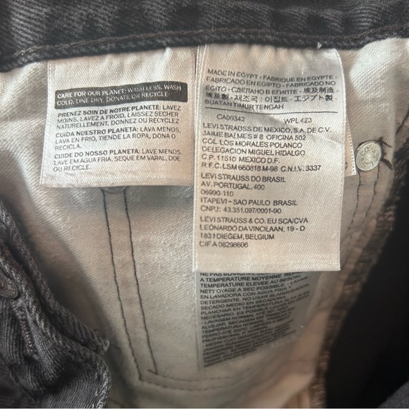 Levis 550 Relaxed Fit Tapered Leg Jeans Black 40x30 - Picture 3 of 6